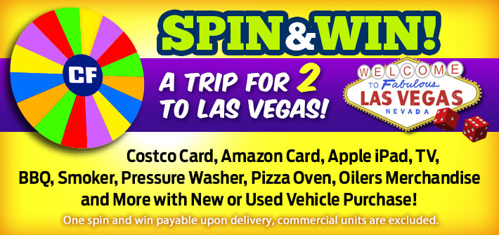 Spin & Win with New or Used Vehicle Purchased!